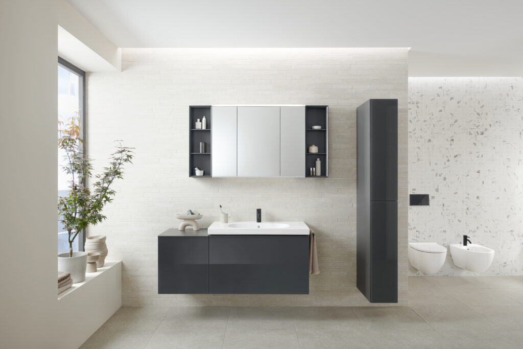 Geberit — Acanto — meuble sous-vasque suspendu, gris velouté