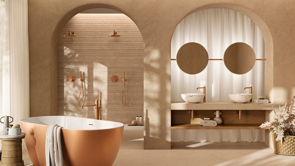 Porcelanosa — Coral Caliza et Deco Coral Caliza