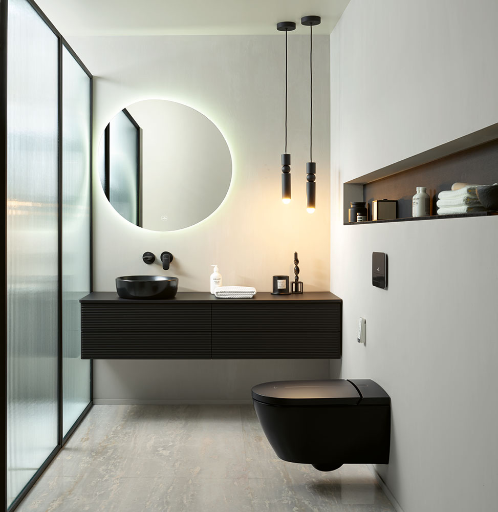 Villeroy & Boch — Antao (WC et lavabo noirs)