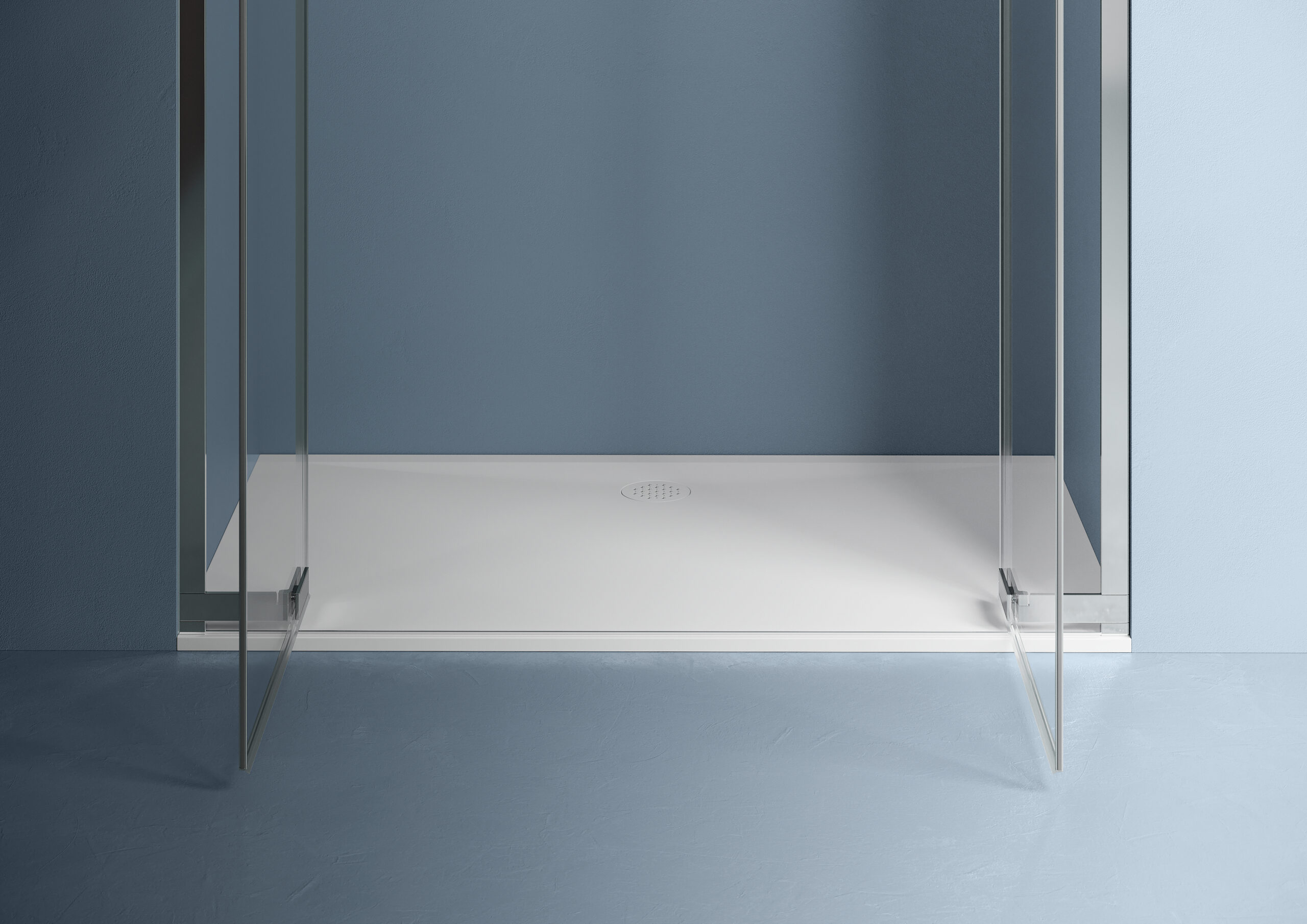 Paroi Kore en niche sur receveur Velvet