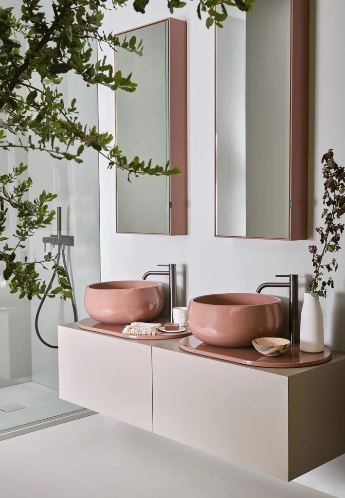Ceramica Cielo — Delfo 152, double vasque rose