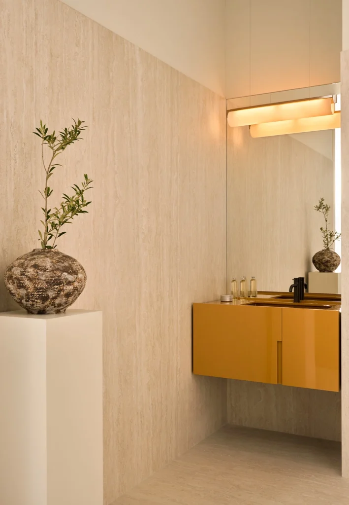 Ceramica Cielo — Filo, meuble-vasque ocre