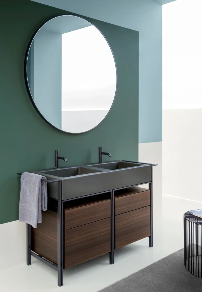 Ceramica Cielo — Narciso Doppio, double vasque noire