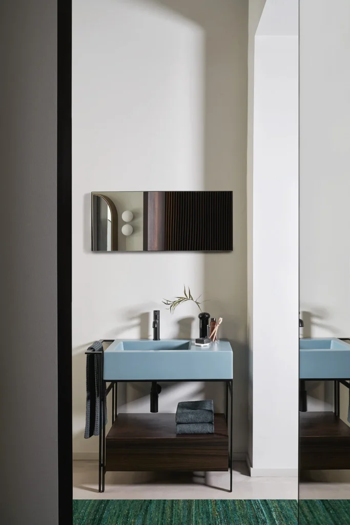 Ceramica Cielo — Narciso Mini, plan vasque bleu