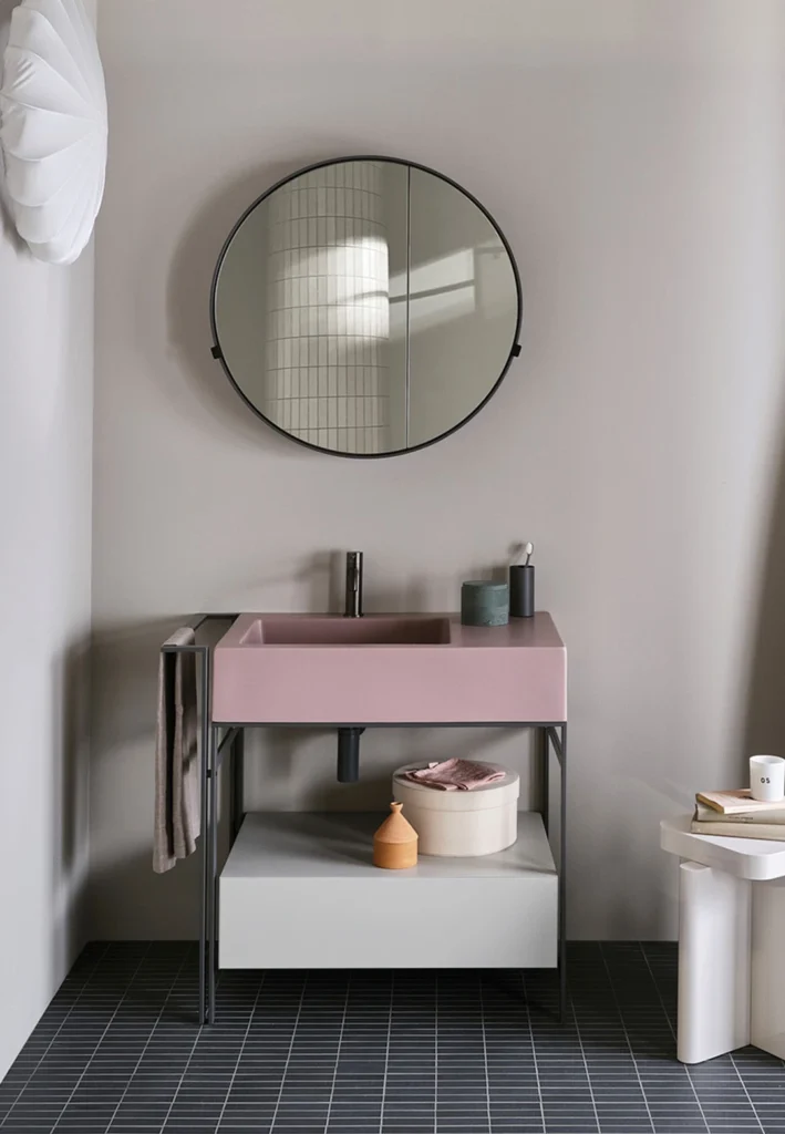 Ceramica Cielo — Narciso Mini, plan vasque rose