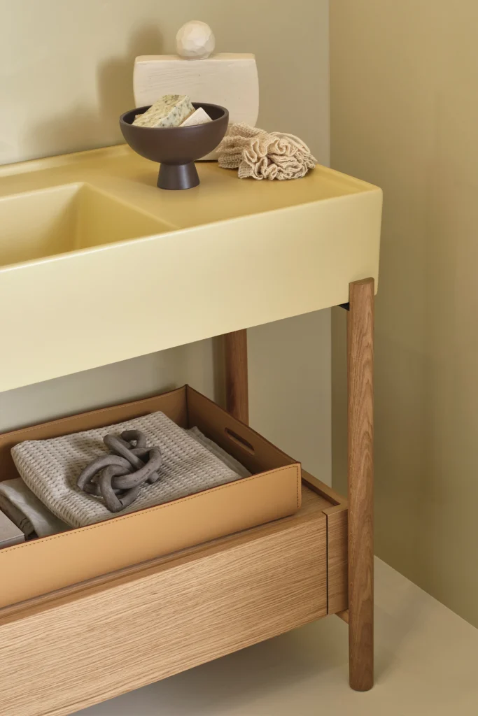 Ceramica Cielo — Plinio, meuble vasque jaune