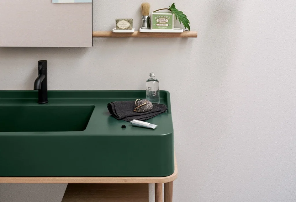 Ceramica Cielo — Siwa, console avec lavabo vert