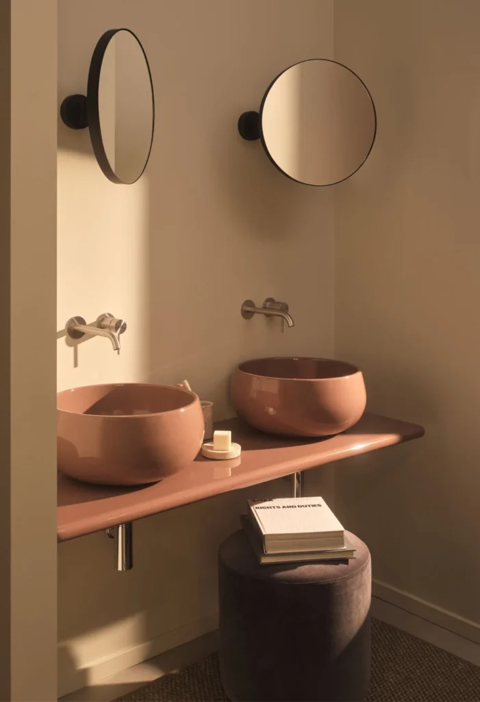 Ceramica Cielo — Teseo, tablette céramique et vasques terracotta