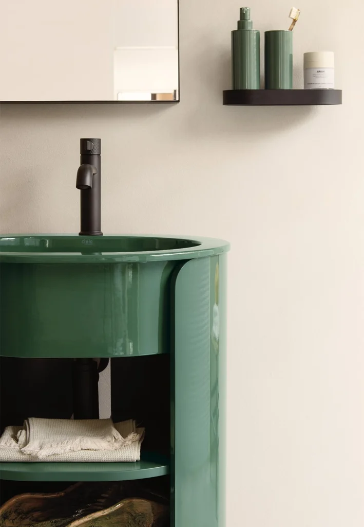 Ceramica Cielo — Tiberio, meuble vasque vert