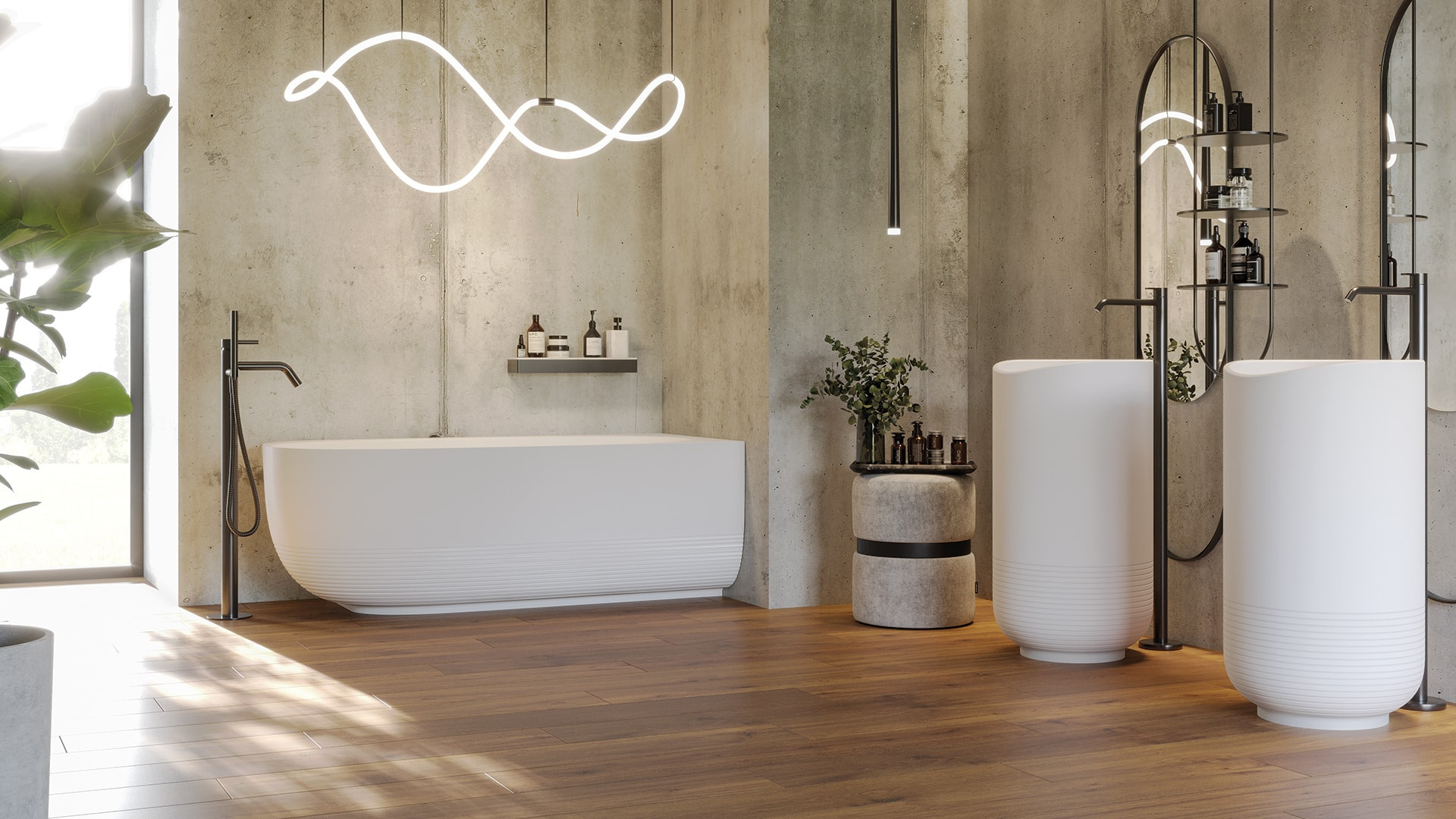 Aura Corner, baignoire d&rsquo;angle