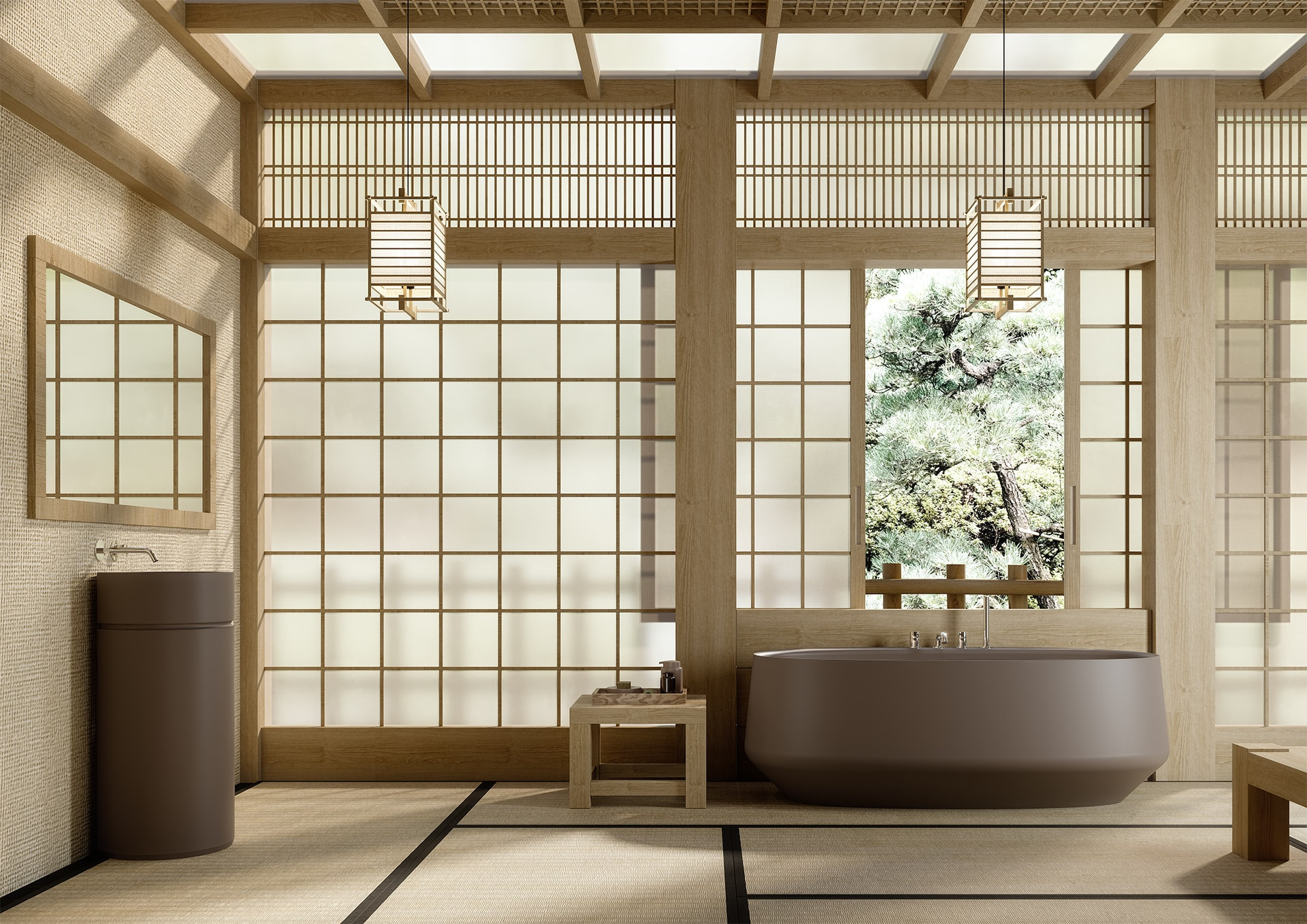 Iki Wall, baignoire adossée