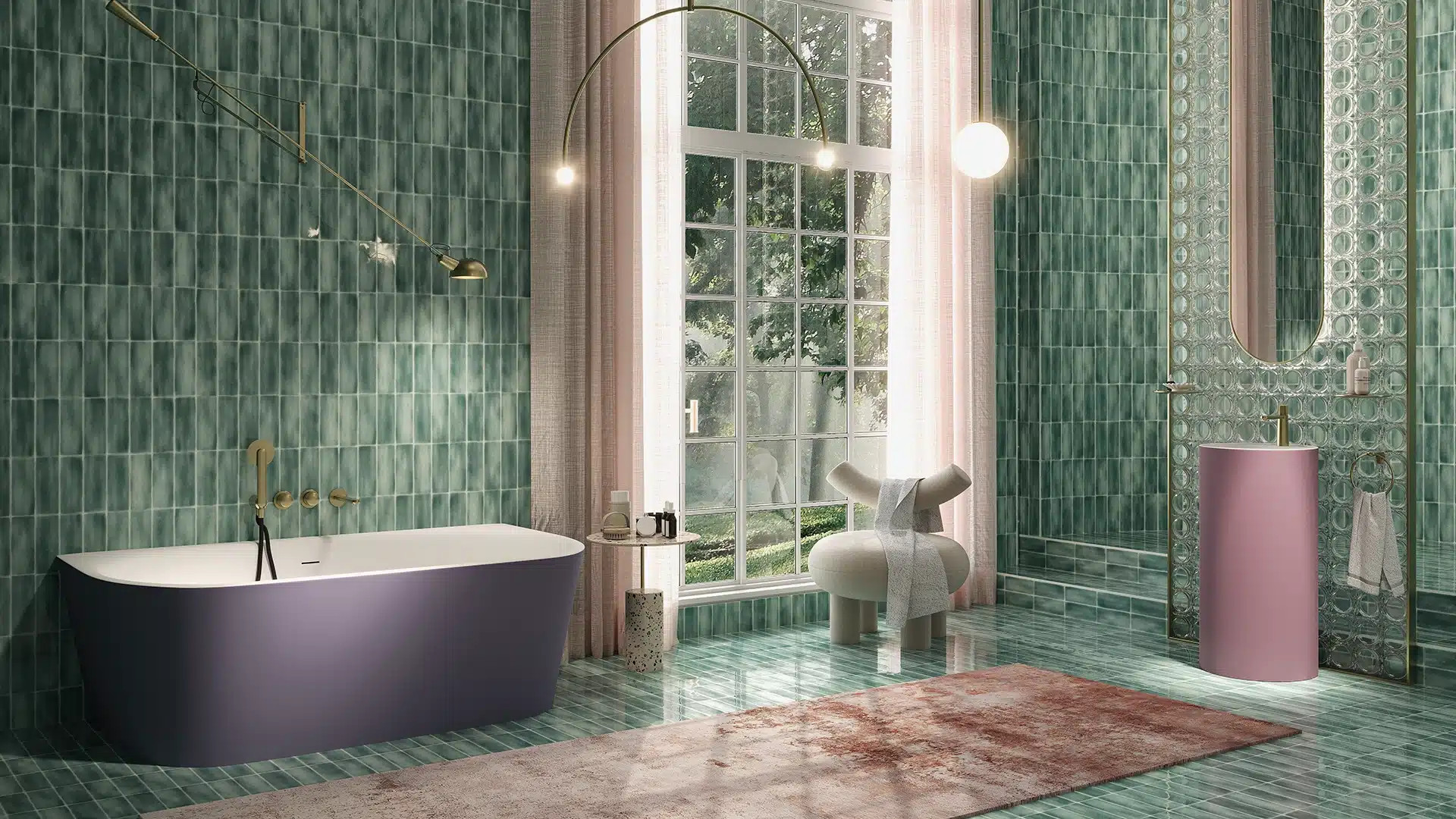 Nuance Wall, baignoire adossée