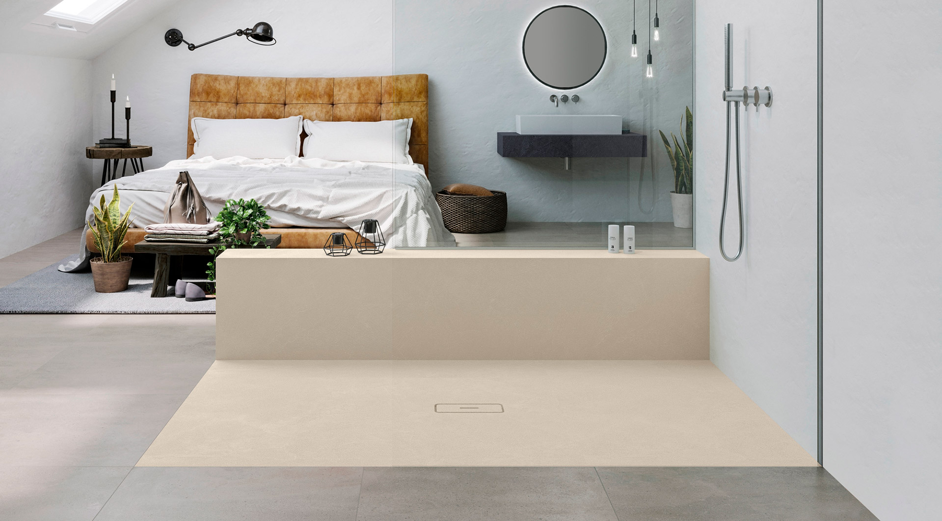 Receveur Arq, coloris beige