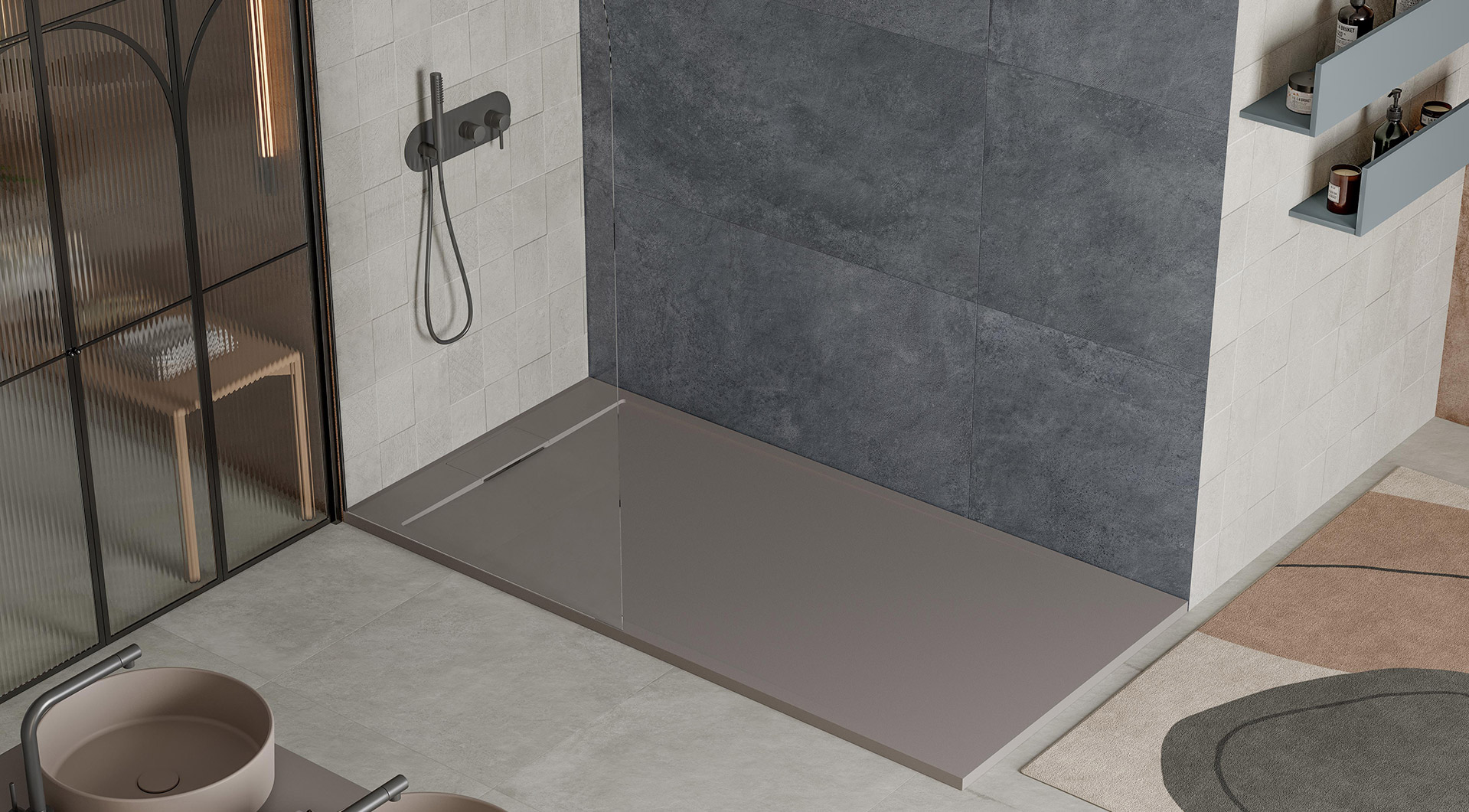 Receveur Pure, coloris Iron