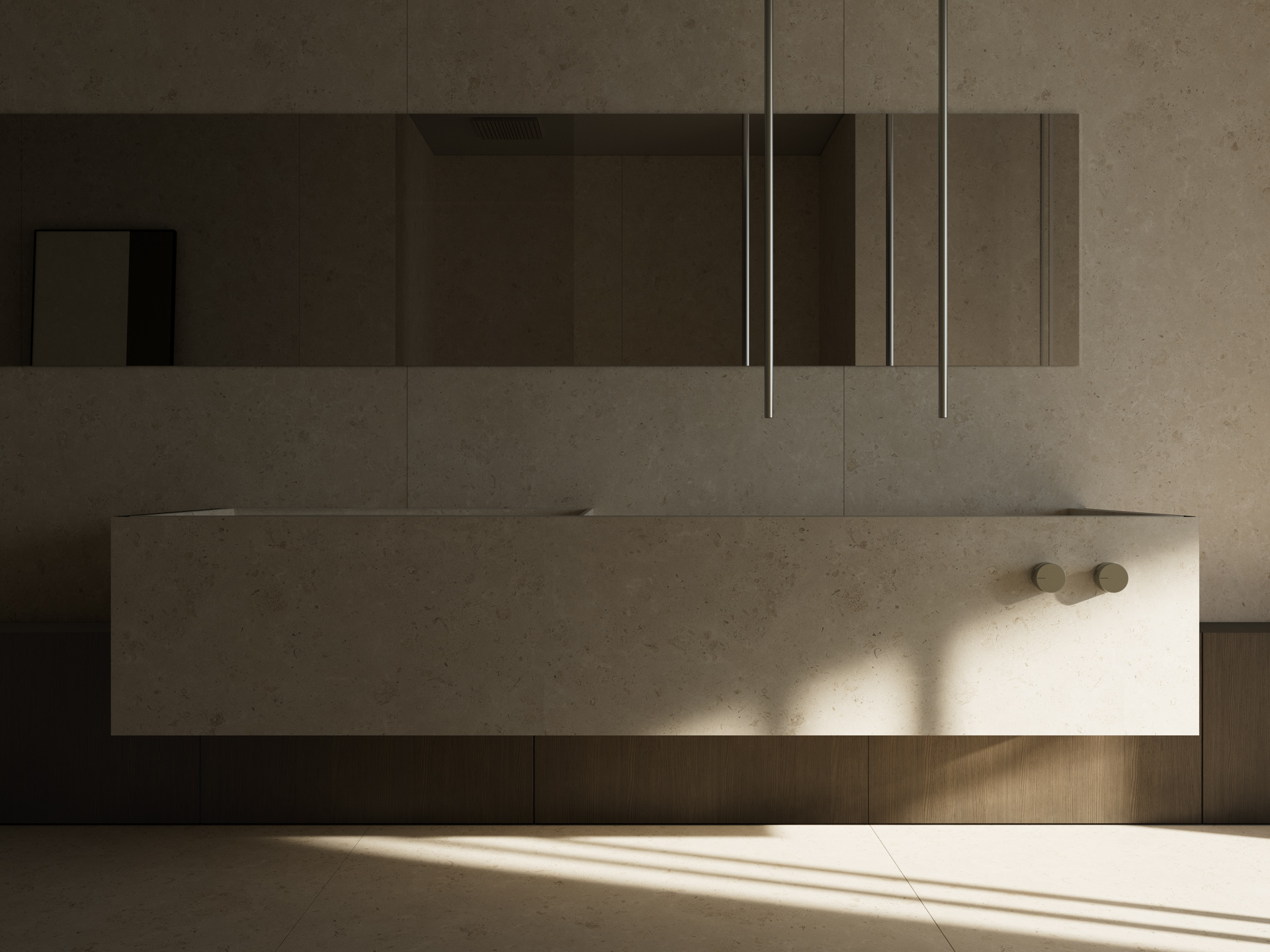Luna Light — plan vasque et parement