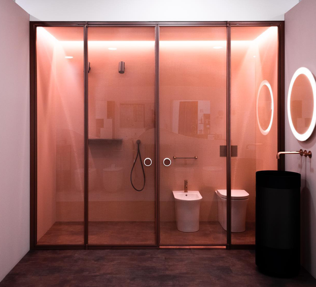 Suite, espace douche cuivre